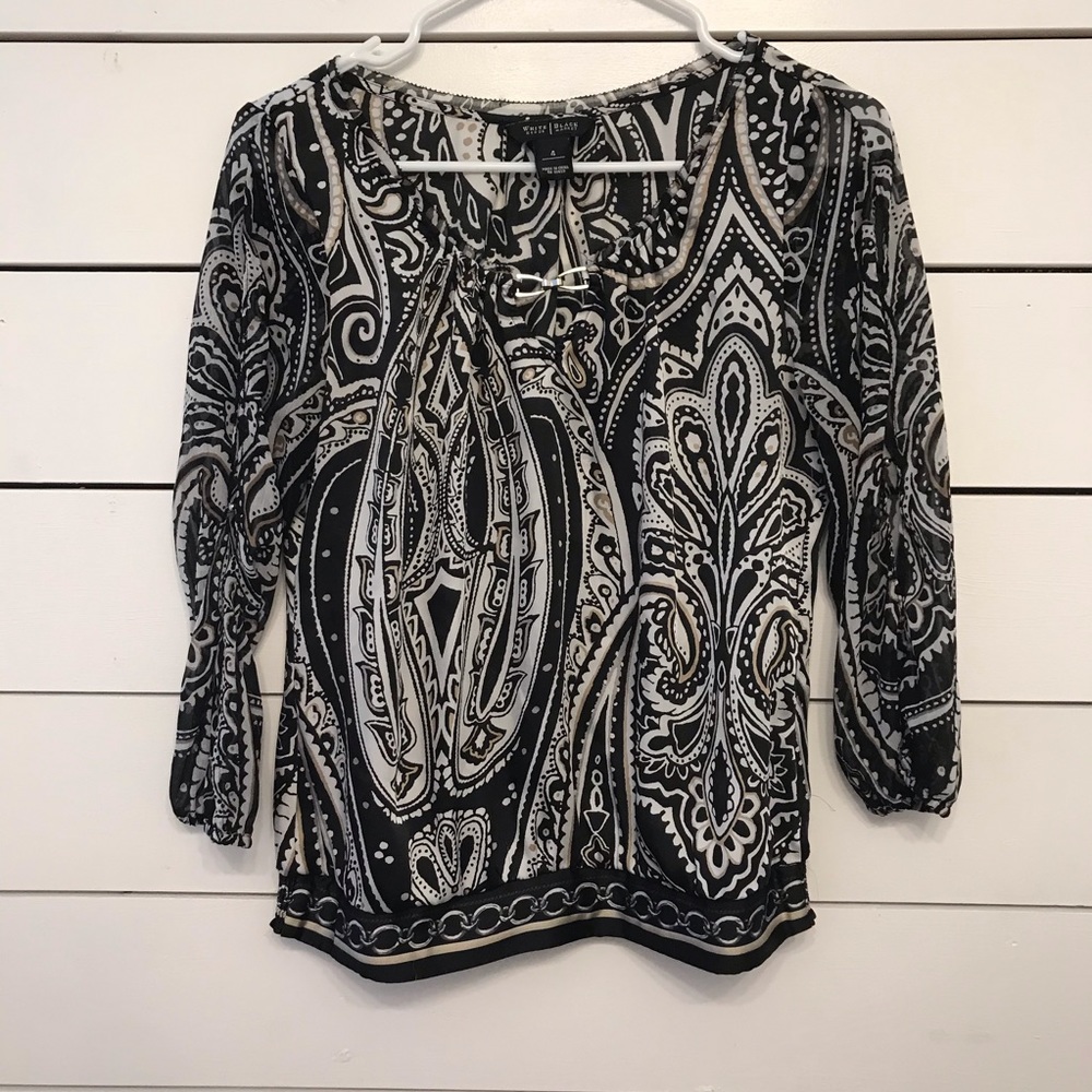 WHBM peep-hole sleeve top
